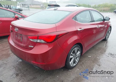 2015 Hyundai Elantra Limited z USA, uszkodzony, nr VIN 5NPDH4AE7FH641668